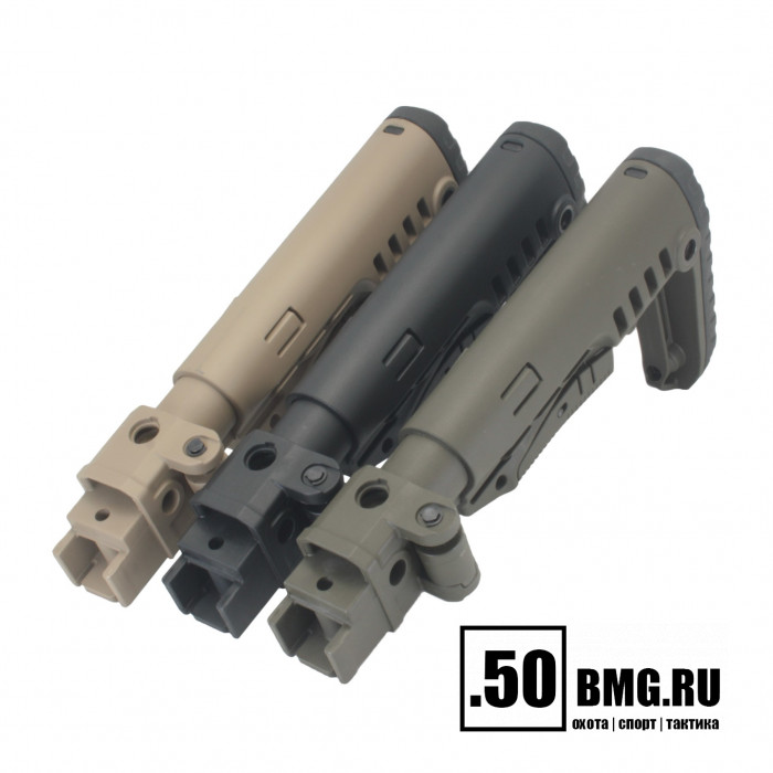 Телескопический складной приклад DLG Tactical на АКМ/AK-47/АК-74/ВПО-133/136/209 (DLG9508)