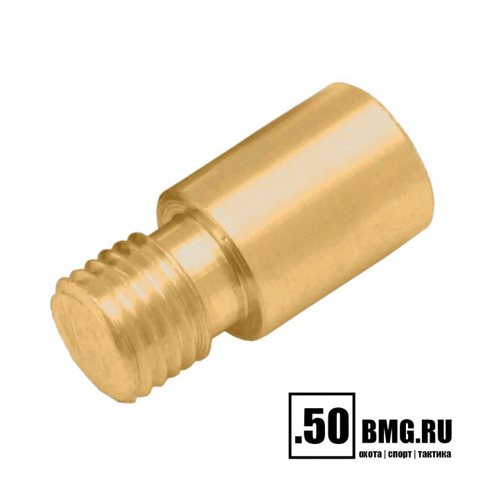 Переходник ЧИСТОGUN-латунь, папа/мама, резьба дюйм M7 на М5 к шомполам РФ и СССР, под ёрши/насадки Европа