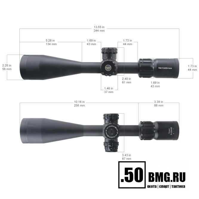 Оптический прицел Vector Optics Paragon 4-20x50 Tactical SFP кольца 25,4мм