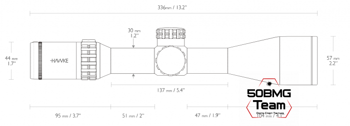 Оптический прицел Hawke Frontier FFP 4-20x50 SF IR 