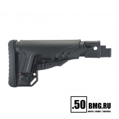 Телескопический складной приклад DLG Tactical на АКМ/AK-47/АК-74/ВПО-133/136/209 с подщечником (DLG9506)