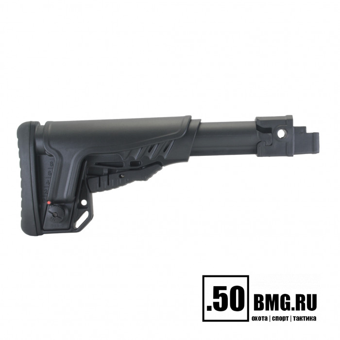 Телескопический складной приклад DLG Tactical на АКМ/AK-47/АК-74/ВПО-133/136/209 с подщечником (DLG9506)
