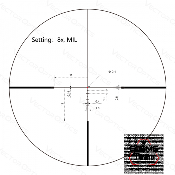 Оптический прицел Vector Optics Continental x8 1-8x24i SFP ED Fiber LPVO 30мм 