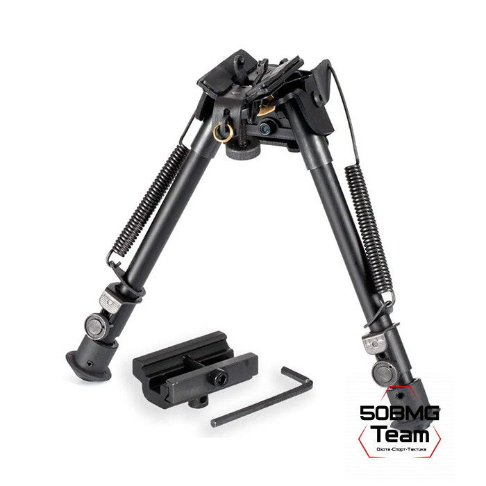 Сошки ShotTime на антабочный винт с качалкой H=19,5-29,5см (BPST-S-L)