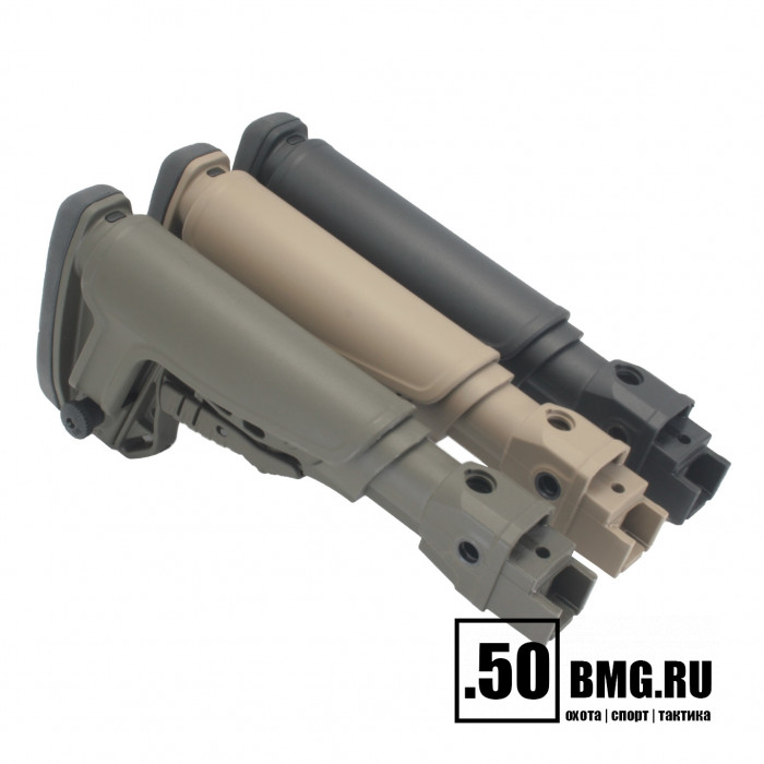 Телескопический приклад DLG Tactical на АКМ/AK-47/АК-74/ВПО-133/136/209 с подщечником (DLG9505)