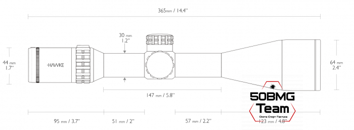 Оптический прицел Hawke Frontier FFP 5-25x56 SF IR