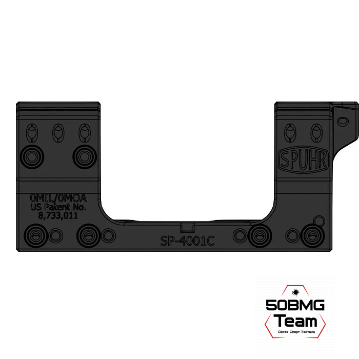 Кронштейн Spuhr SP-3002, кольца 30 мм на Weaver, Picatinny (0 M.O.A., H-38 мм)