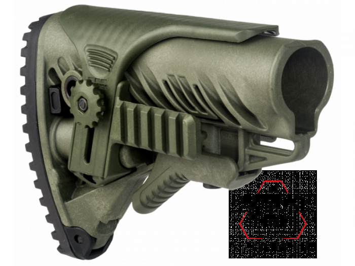 Щека FAB Defense с 2-мя планками Weaver для приклада GLR-16 (GPCP)