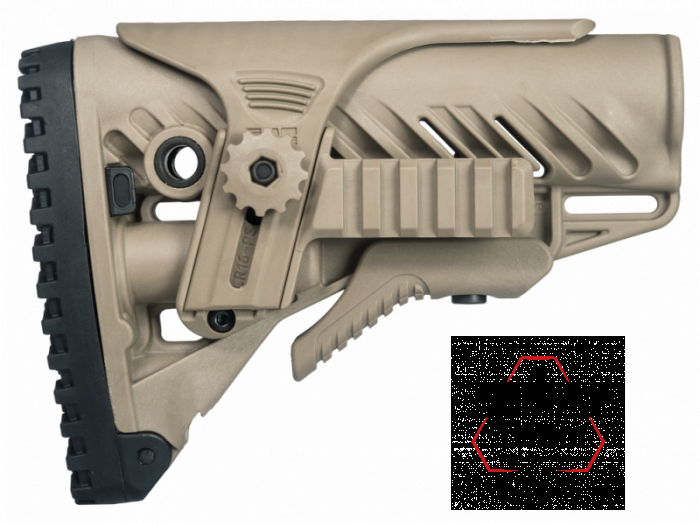 Щека FAB Defense с 2-мя планками Weaver для приклада GLR-16 (GPCP)