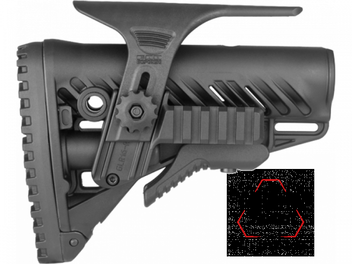 Щека FAB Defense с 2-мя планками Weaver для приклада GLR-16 (GPCP)
