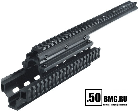 Тактический обвес Leapers UTG на Сайгу-12, 4 базы Weaver (MNT-HGSG12)