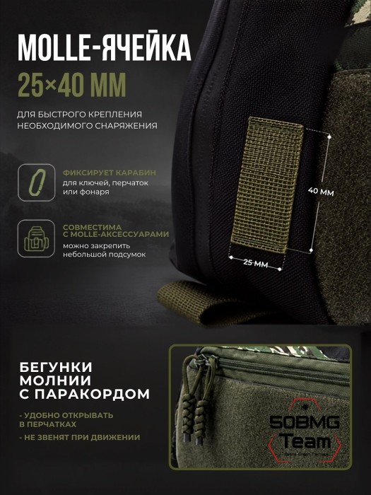 Тактическая сумка двурукая органайзер Delta Arms с ручками (Green Tiger Stripe Camouflage)
