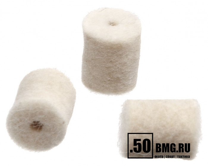 Войлочные A2S GUN патчи, 6,35 пневматика, .264 Win.Mag., 25-06, 6,5x57 Mauzer, диаметр 7,5 мм, уп. 50 шт.