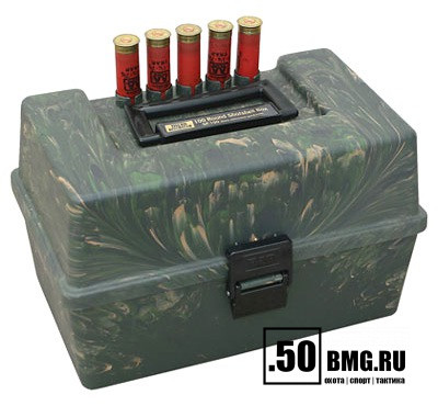 Кейс MTM для 100 патронов 12 калибра (гладкоствольное оружие) (SF-100-12-09)