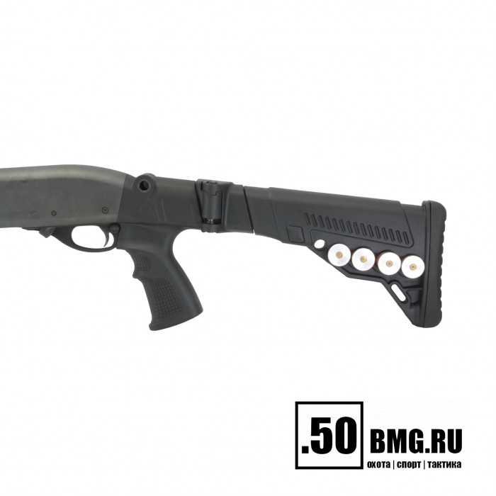 Телескопический складной приклад DLG Tactical на Remington 870, 750 с патронташем (DLG9304)