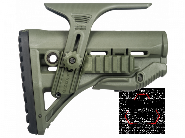 Приклад FAB Defense GL-SHOCK PCP с амортизатором и упором щеки