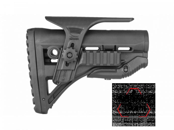 Приклад FAB Defense GL-SHOCK PCP с амортизатором и упором щеки