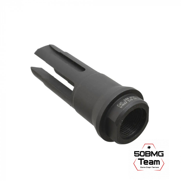 Пламегаситель Alfa Arms трехщелевой на AR-10/308/Remington 700/Savage (UNEF 5/8-24)