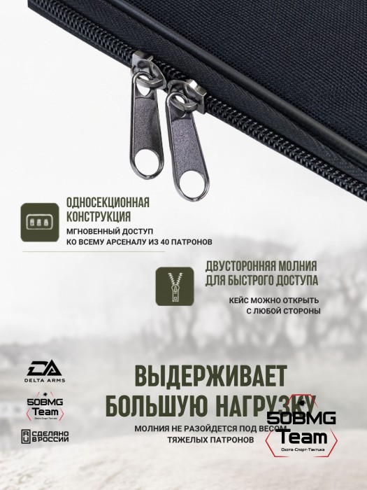 Клатч для патронов на 40шт Delta Arms для кал. 300 WinMag (Black)