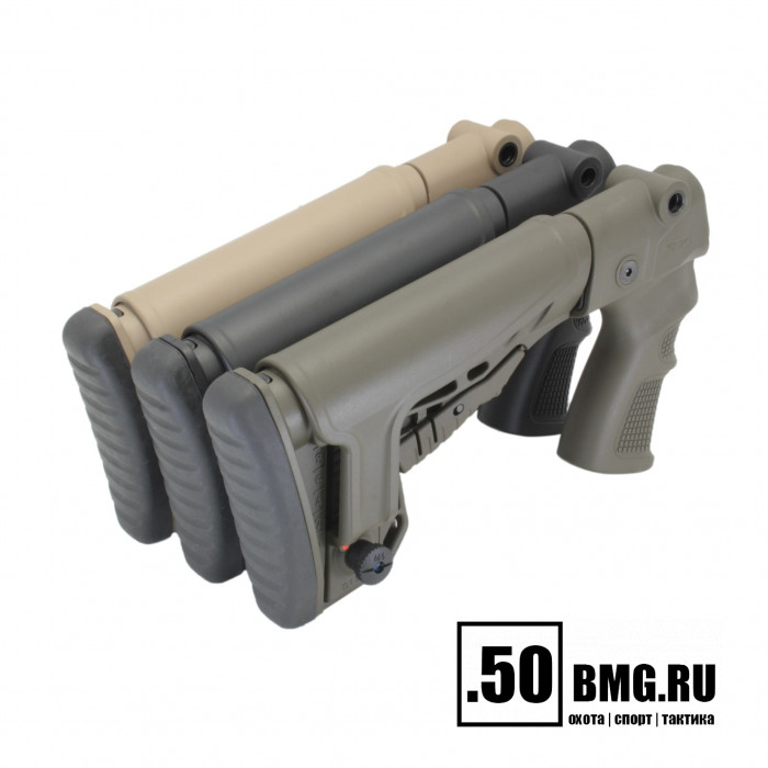Телескопический приклад DLG Tactical на Remington 870, 750 с подщечником (DLG9305)