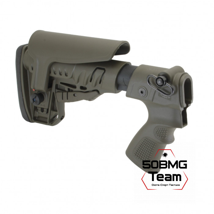 Телескопический приклад DLG Tactical на Remington 870, 750 с подщечником (DLG9305)