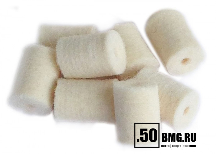 Войлочные A2S GUN патчи, 7,62 мм, .308 Win., 30-06, .300 Win.Mag., .30 Rem., 7,65 Para, диаметр 8,5 мм, уп. 50 шт.