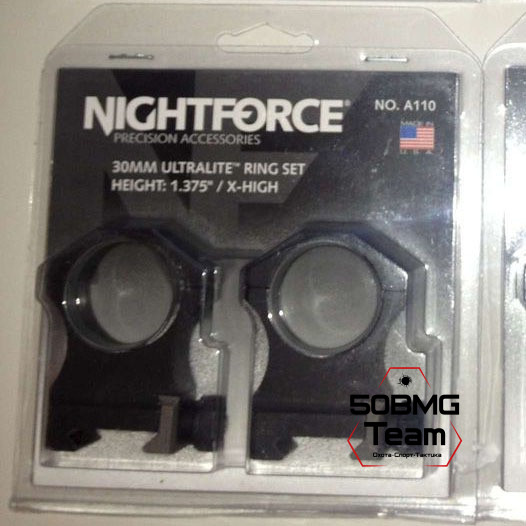 Кольца Nightforce X-Treme Duty Steel для 30 мм прицела на Weaver, ультра-высокие (A109)