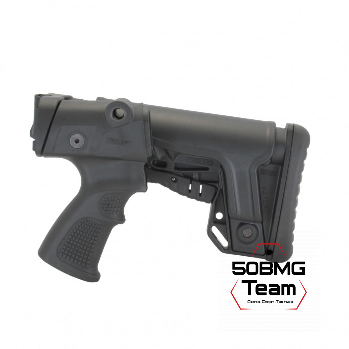Телескопический складной приклад DLG Tactical на Remington 870, 750 с подщечником (DLG9306)
