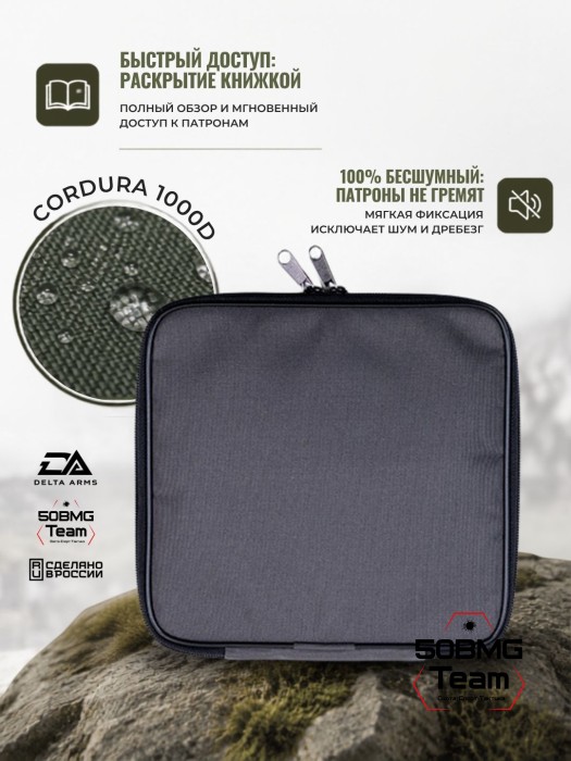 Клатч для патронов на 40шт Delta Arms для кал. 300 WinMag (Gray)