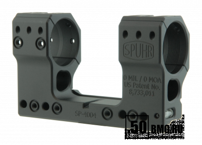Кронштейн Spuhr SP-4004 кольца 34мм на Picatinny/Weaver (для использования с NV) (0 M.O.A.,H-48 мм)