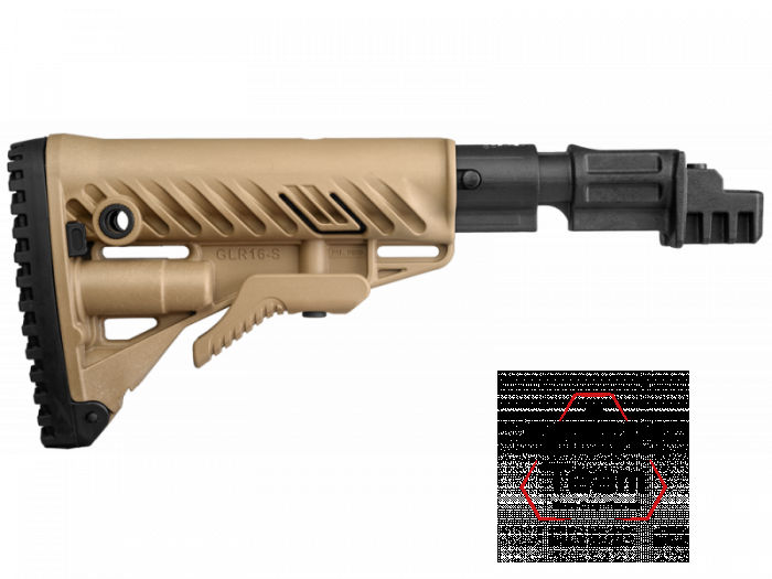 Телескопический приклад FAB Defense SBT-K47 FK с амортизатором для АК 47/74