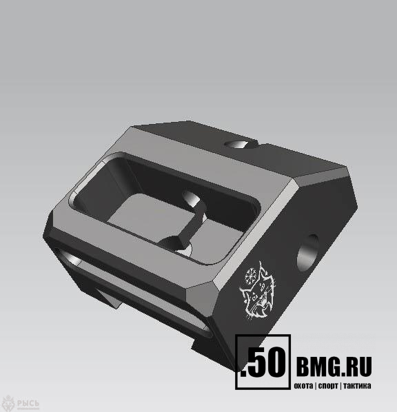 Антабка Призма-Л для крепления ремней с шириной до 26 мм, устанавливается на "ласточкин хвост" АК-74 и САЙГА-МК