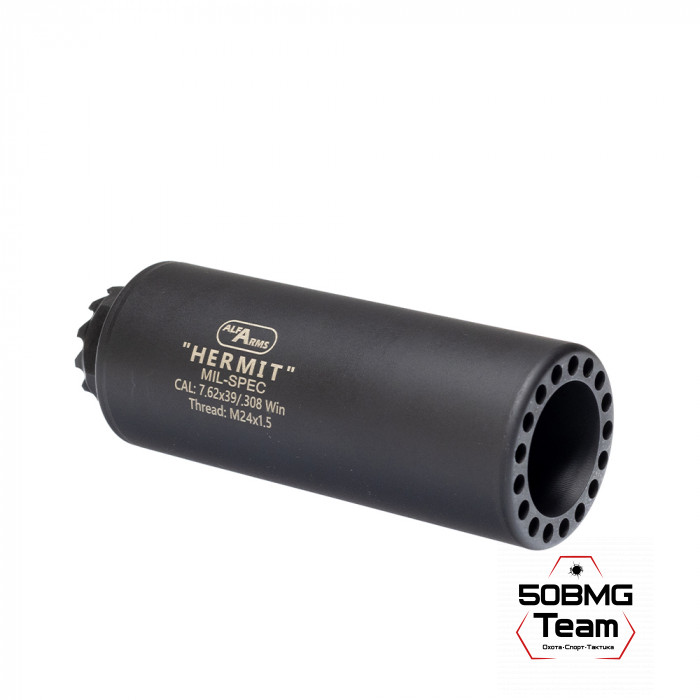 Газоразгруженный дожигатель Alfa Arms "Hermit" на АК-74/Сайга-МК/АК "Сотая серия" (М24х1,5)