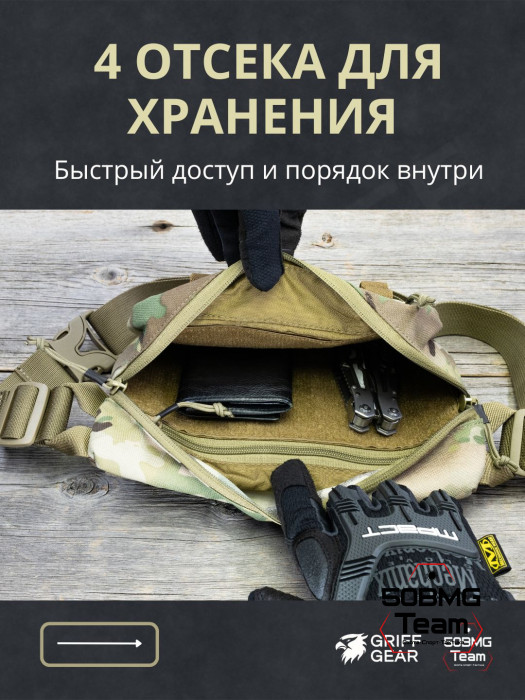 Сумка поясная-напашная Griff Gear Скаут (Мультикам)