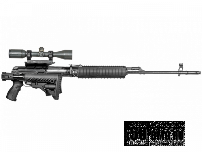 Складной телескопический приклад FAB Defense с рукояткой для Тигр или СВД (M4 SVD SB)