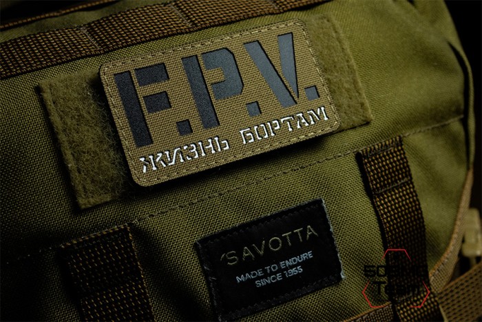 Шеврон тактический Bad Gringo "F.P.V" (9Х5 см) КАЙОТ