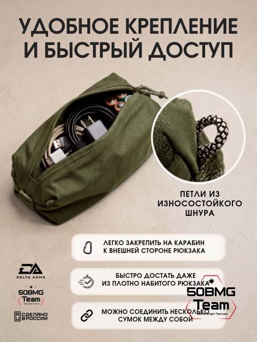 Набор эластичных сумок Delta Arms для организации внутреннего пространства (Olive Green) 