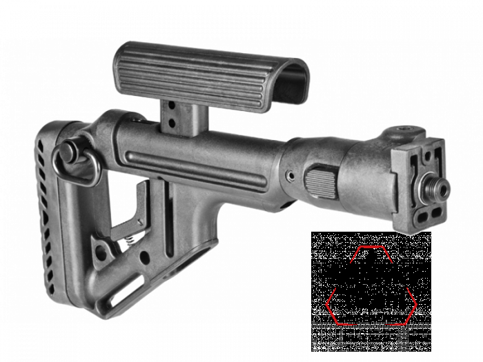 Складной приклад FAB Defense UAS-VZP для VZ с упором щеки