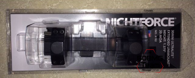 Кронштейн Nightforce Weaver из титана с 30 мм кольцами, высота 34.9 мм, удлинённый (A192), наклон 20 MOA