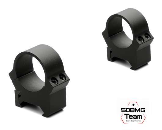 Раздельные кольца Leupold PRW 25.4 мм на Weaver высокие H=25,4 мм/BH=12,7 мм (54150)