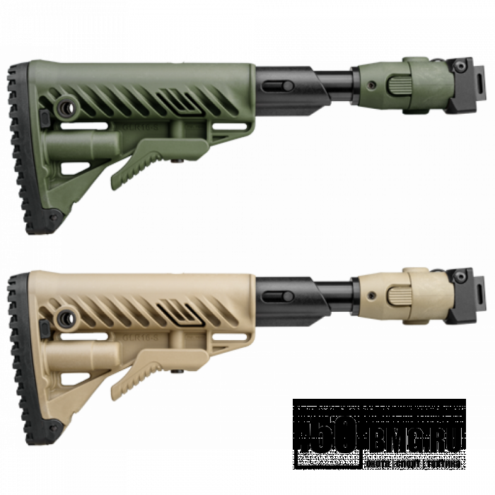 Складной телескопический приклад FAB Defense со щекой для АКС-74У (M4-AKS P SB CP)