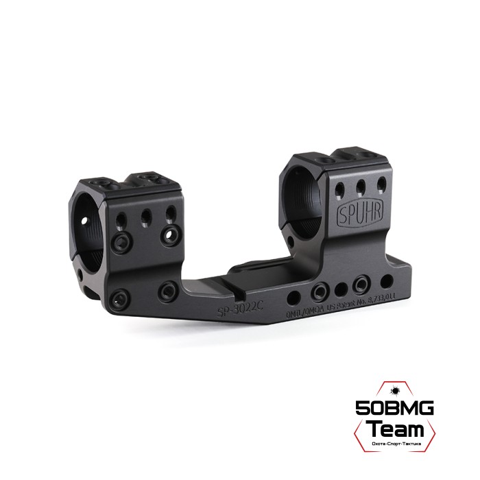 SP-3022C Тактический кронштейн SPUHR D30мм на Picatinny, H38мм, с выносом, без наклона общая длина 140мм