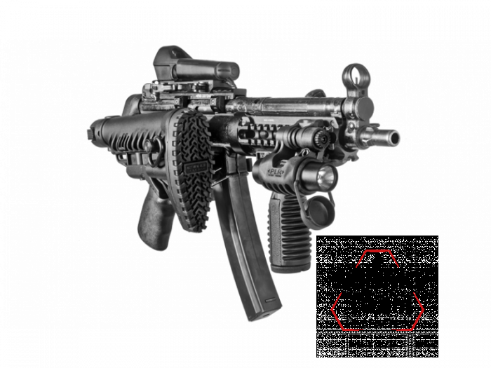 Телескопический приклад FAB Defense M4-MP5 FK складной для MP5