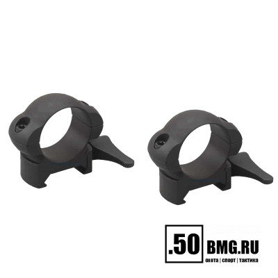 Кольца Vector Optics 25,4мм быстросъёмные на Picatinny/Weaver, стальные, низкие BH=17мм (SCSR-01)