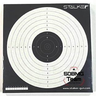 Мишень для пневматики логотип STALKER №17 170х170 мм, картон (50шт/уп)