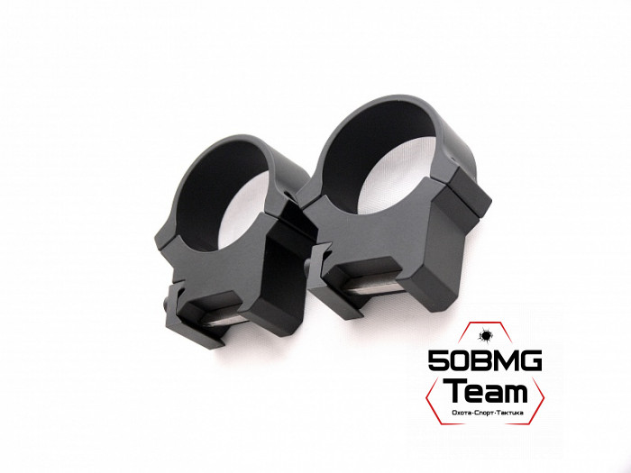 Раздельные кольца Leupold PRW 30 мм на Weaver высокие H=27,7 мм/BH=12,7 мм (54177)