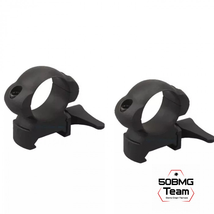 Кольца Vector Optics 25,4мм быстросъёмные на Picatinny/Weaver, стальные, средние BH=21мм (SCSR-02)
