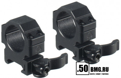 Кольца Leapers UTG 25.4 мм, быстросъемные на Weaver, низкие (RQ2W1104)