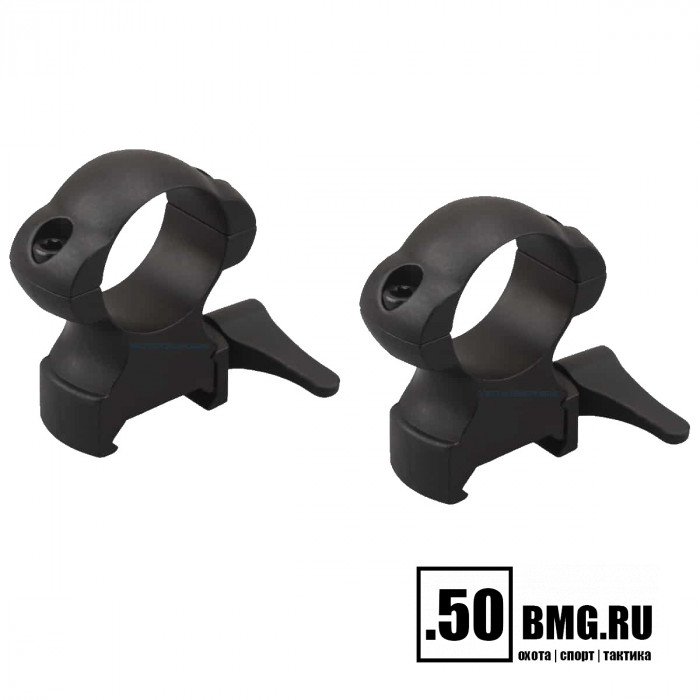 Кольца Vector Optics 25,4мм быстросъёмные на Picatinny/Weaver, стальные, высокие BH=27мм (SCSR-03)