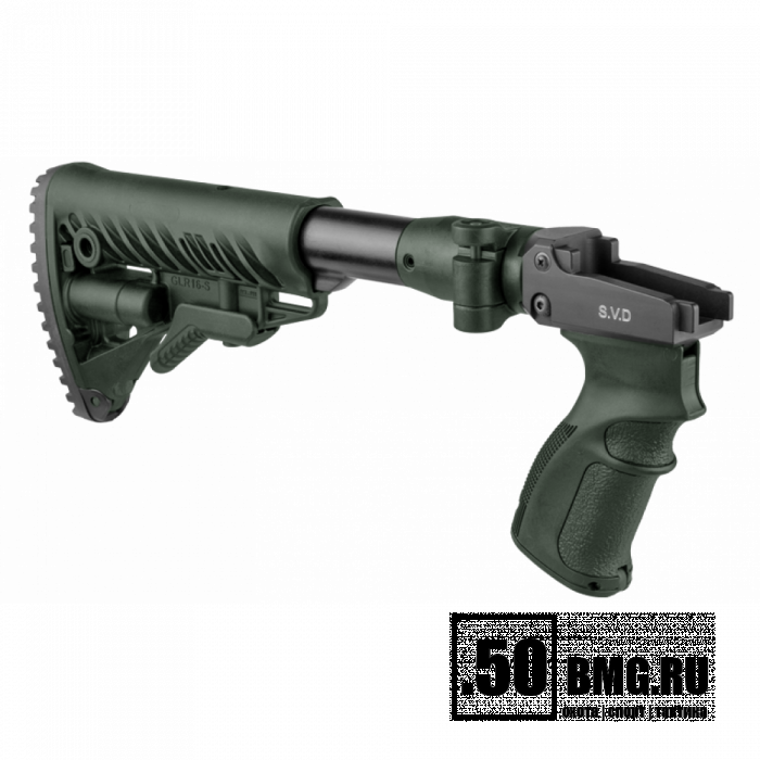 Складной телескопический приклад FAB Defense с рукояткой для Тигр или СВД (M4 SVD)